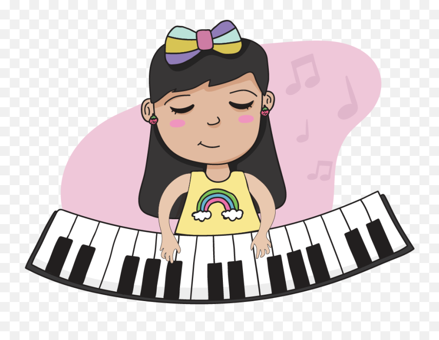 Learn Piano Online With The Hoffman Method Academy - Girl Playing Piano Clipart Png,Piano Clipart Transparent
