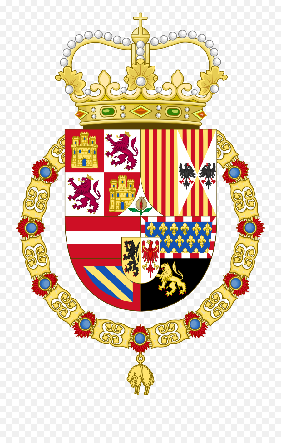 Gutierrez Of Spain Coat Arms Transparent U0026 Png Clipart - Coat Of Arms Of Philip Ii,Spain Png