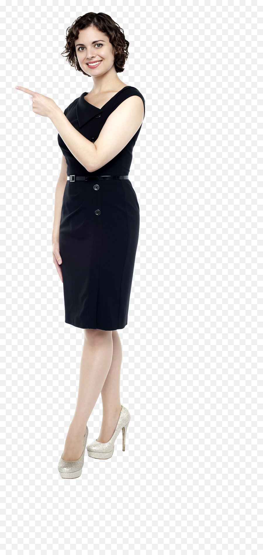 Download Women Pointing Left Png Image - Busines Sgirl Png,Woman Standing Png