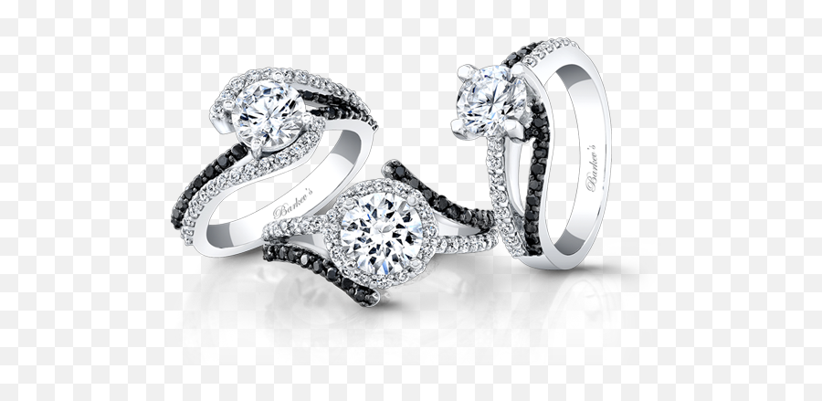 Black Diamond Engagement Rings Barkevu0027s - White E Black Engagement Ring Png,Black Diamond Png