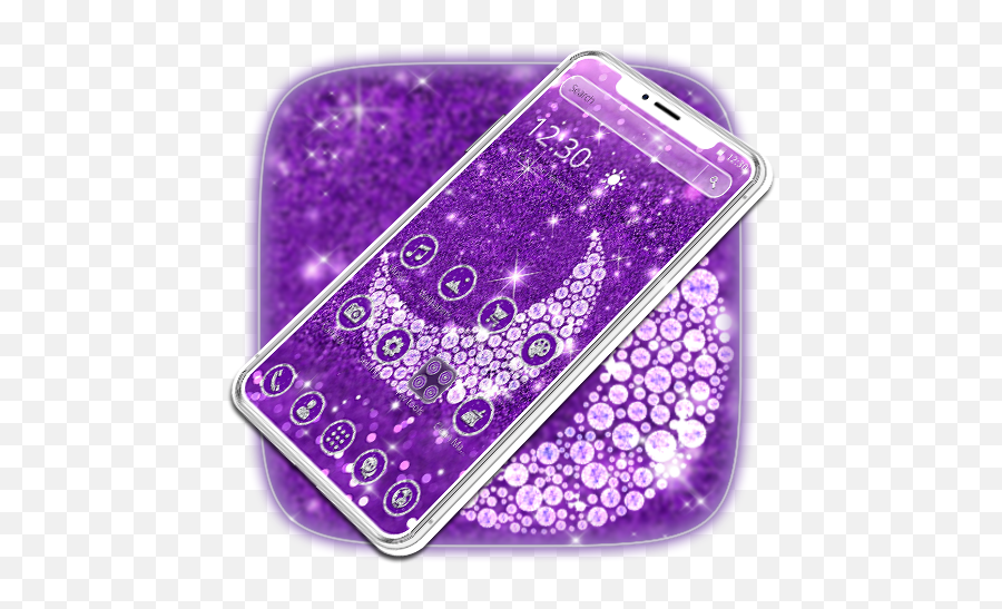 Amazoncom Purple Glitter Moon Theme Appstore For Android - Mobile Phone Png,Purple Glitter Png