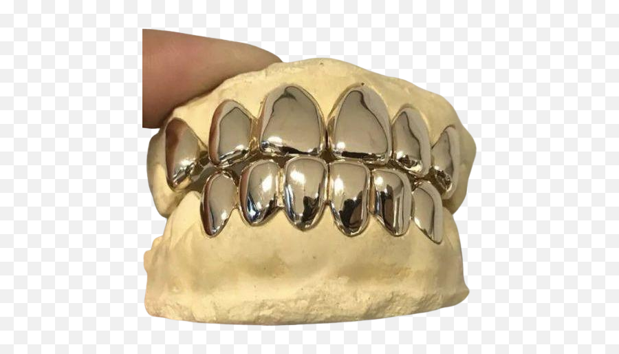 Custom - Fit Solid Gold Grillz 14k Gold Grillz Png,Gold Teeth Png