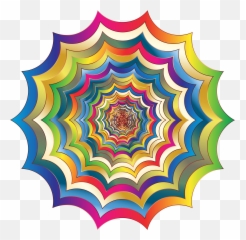 Pencil And In Color - Spiderweb Full Size PNG Clipart Colorful Web