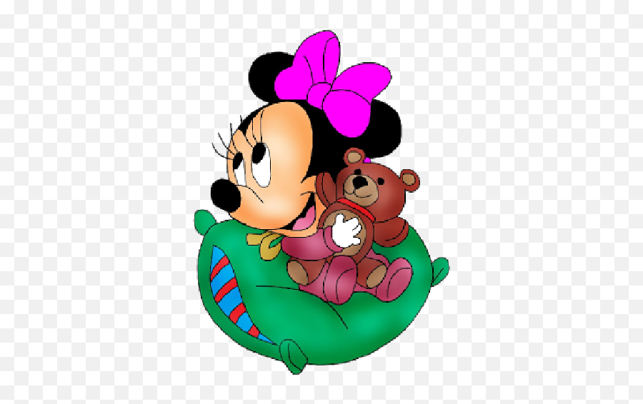 Minnie Mouse Bed Time - Baby Disney Images Minnie Mouse Baby In Car Clipart Png,Baby Minnie Mouse Png