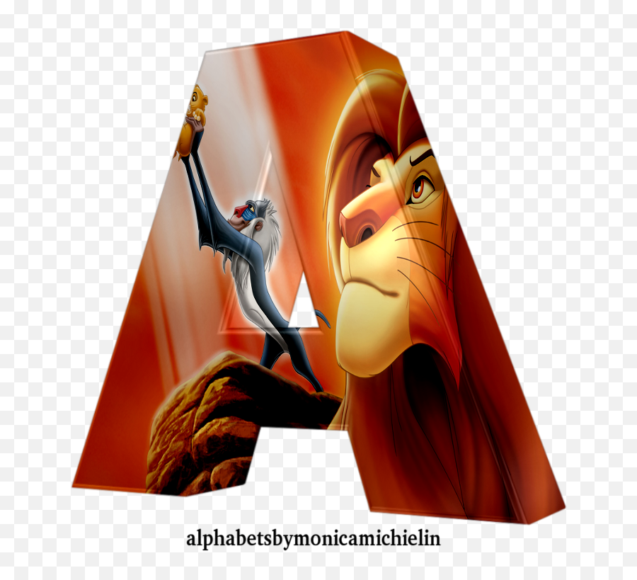 Monica Michielin Alfabetos Lion King Alphabet And Icons Png - Illustration,Lion King Png
