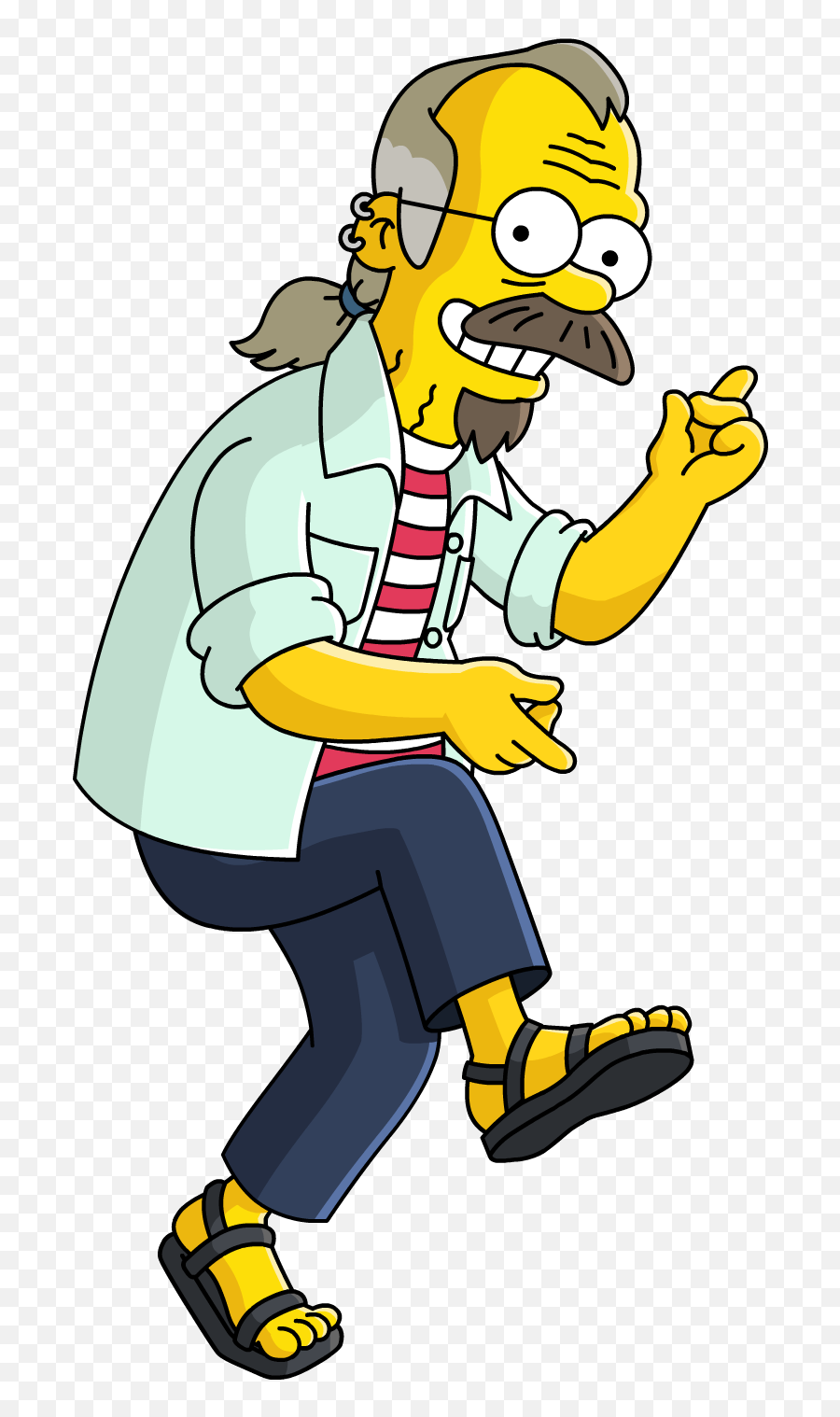 Nedward Flanders Sr - Simpsons Characters With Beards Png,Ned Flanders Png