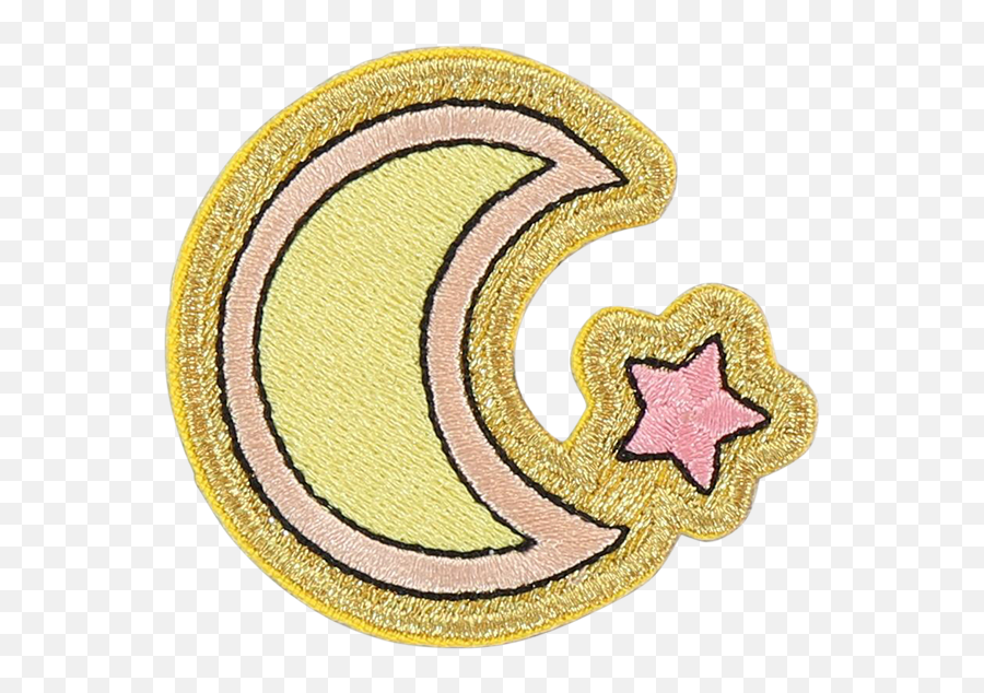 Moon And Star Sticker Patch - Emblem Png,Star Sticker Png
