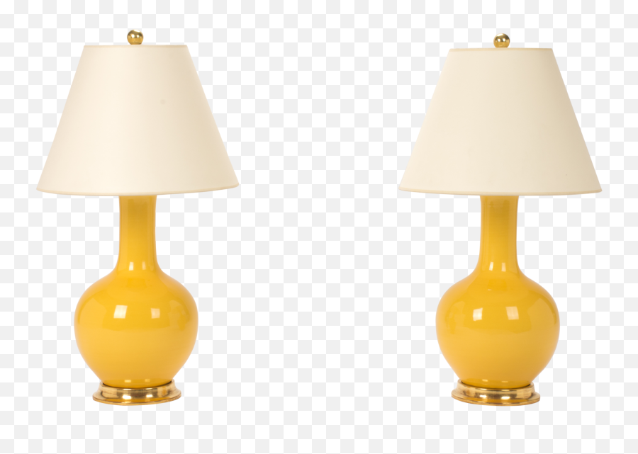 Single Gourd Small Lamp Pair In Marigold - Desk Lamp Png,Marigold Transparent