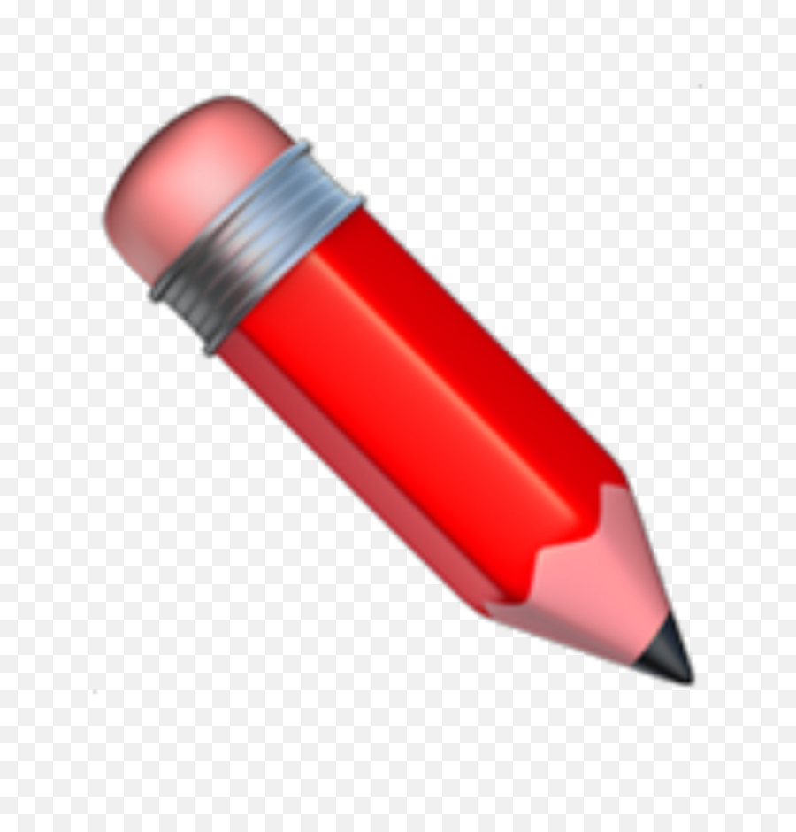 Emoji Red Pencil Redpencil Apple Remix - Transparent Background School Emoji Pencil Png,School Emoji Png
