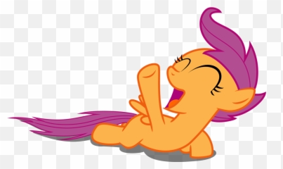 Mlp Scootaloo Laughing Vector Clipart - png