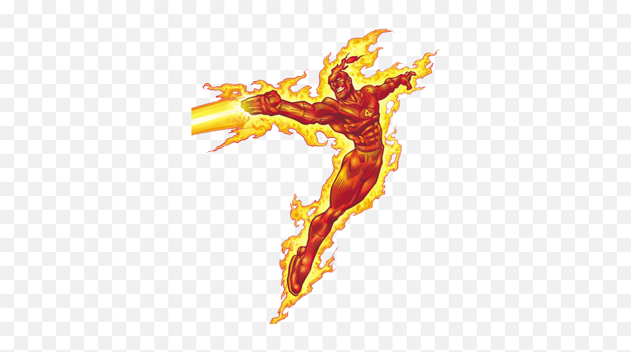 Human Torch - Human Torch Fantastic Four Cartoon Png,Human Torch Png