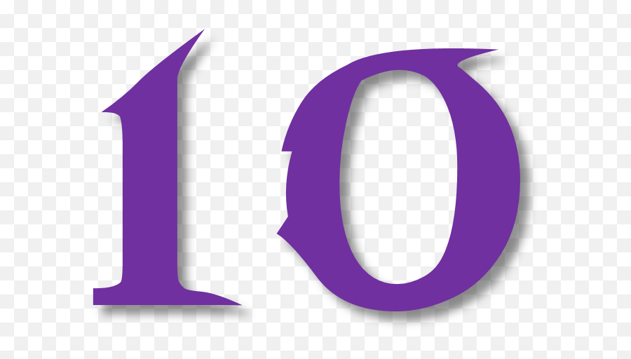 10 Number Png Background Image - Vertical,Number 10 Png