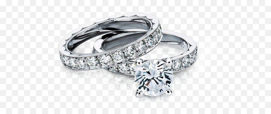Diamond Wedding Rings Png 5 Image - Download Gambar Cincin Png,Engagement Ring Png