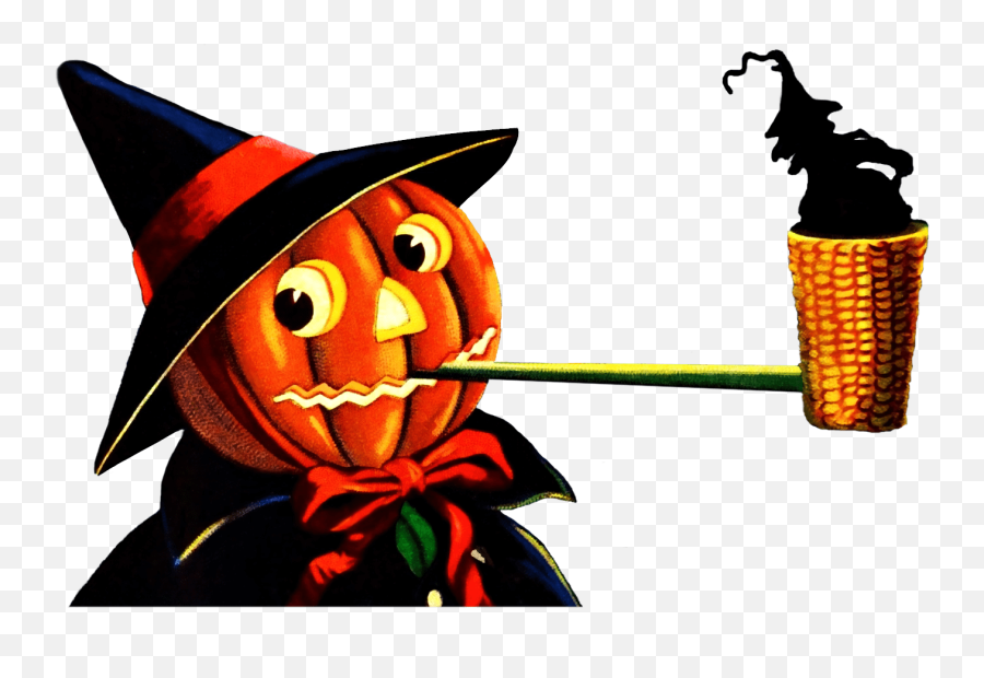 Jack - Old Halloween Greeting Card Png,Jack O Lantern Transparent Background