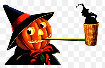 Jack - Old Halloween Greeting Card png