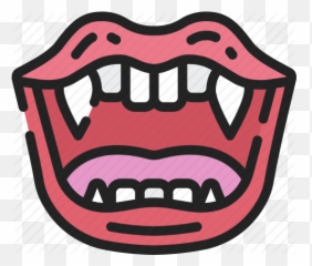 Blood Evil Halloween Mouth Teeth - Happy png
