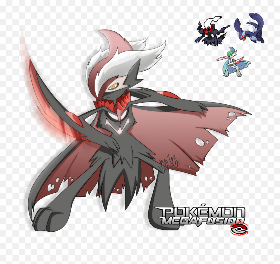 Download Hd Gallade And Darkrai Fusion - Darkrai Fusion Gallade Png,Darkrai Png