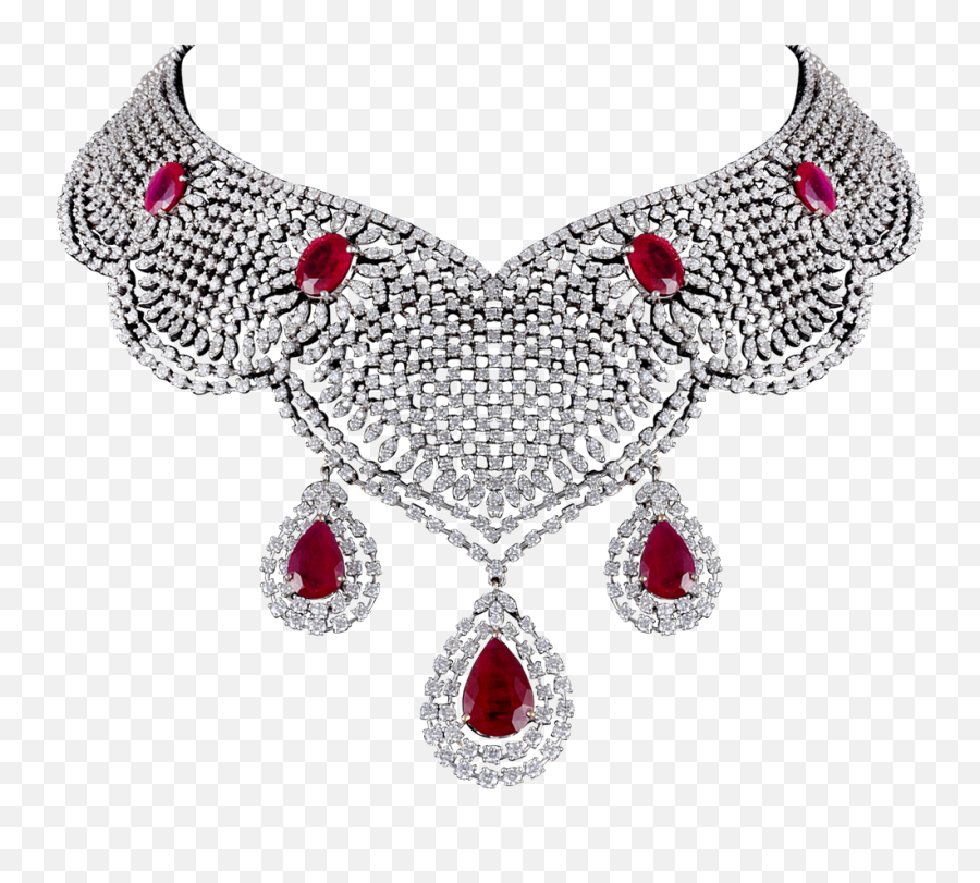 Diamond Necklace Png Hd - Png Diamond Jewellery Necklace,Diamond Earring Png