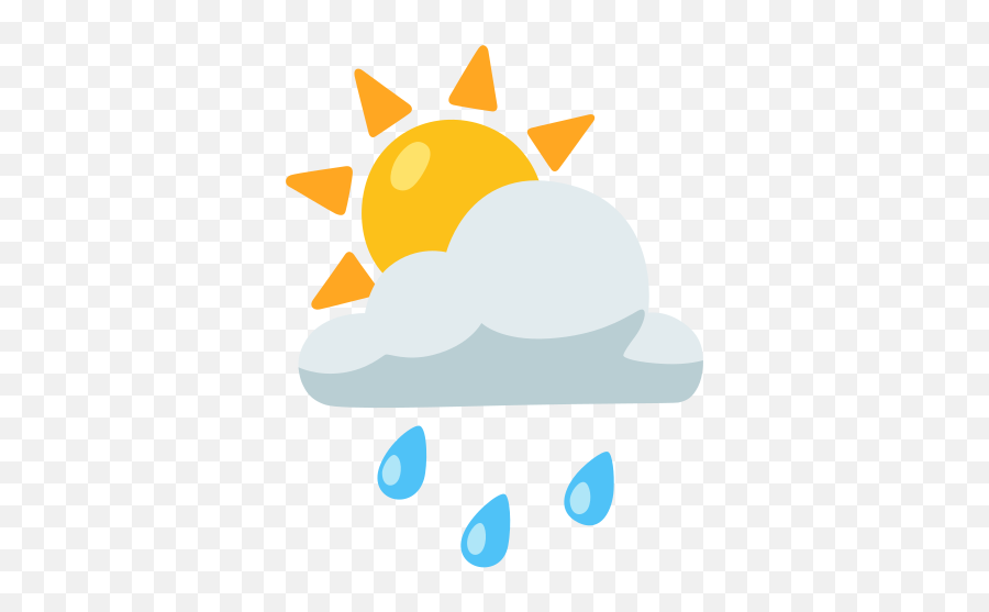 Sun Behind Rain Cloud Emoji - Nuvem Com Sol Png,Cloud Icon Android