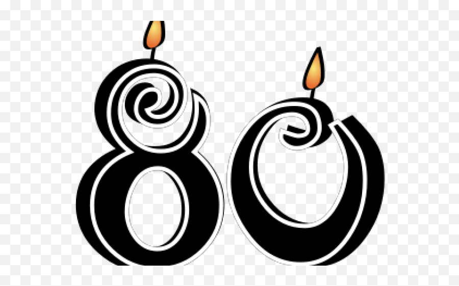 Birthday Candles Clipart Symbol - 80 Birthday 80 Candles Clipart Png,Birthday Candle Icon