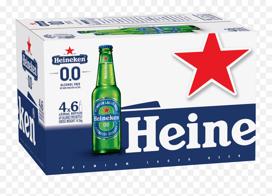 00 Non Alcoholic Lager Bottles 330ml - Heineken Box Png,Heineken Png