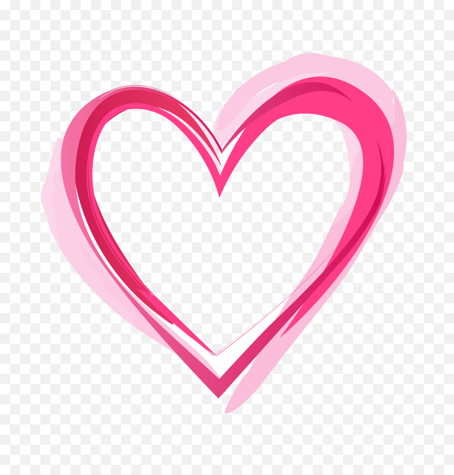 Pink Love Heart Hd - Pink Heart Clipart Transparent Background Png,Heart Image Png