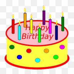 Birthday Cake Transparent Png Clipart - Clipart Birthday Cake With Candles,Birthday Cake Clipart Transparent Background