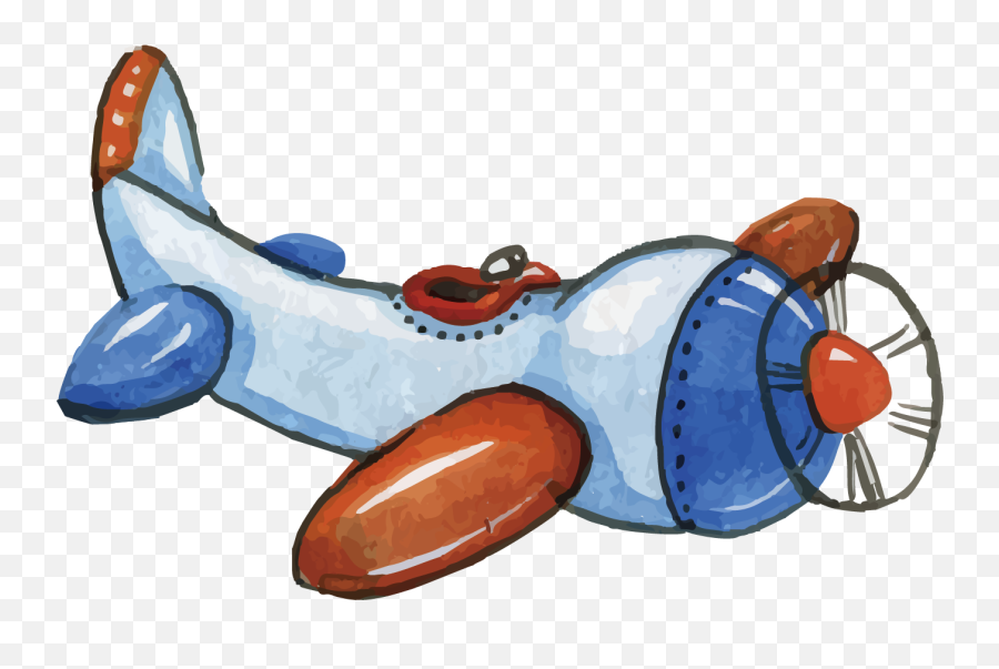 Airplane Clipart Watercolor - Airplane Png Download Full Watercolor Airplane Png,Cartoon Airplane Png