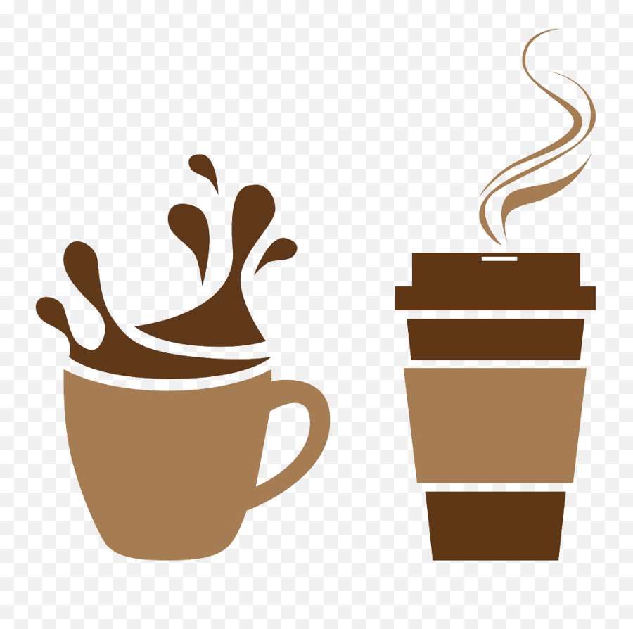 Cafe Coffee Clip Art Transprent Png - Clipart Coffee Cup Drawing,Coffee Clipart Png