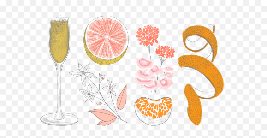 Download Clip Freeuse Stock Brunch - Champagne Brunch Illustrations Png,Mimosa Png