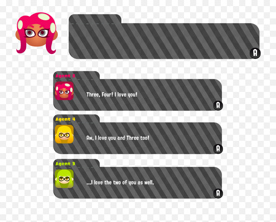 With 8u0027s Dialogue Icon The Agent Trio Is Complete Hero - Splatoon 2 Hero Mode Icons Png,Text Box Png