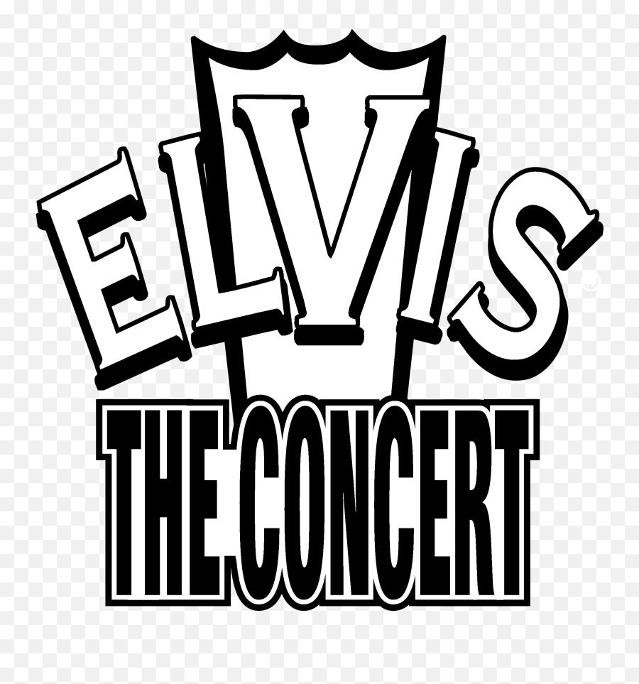 Elvis The Concert Logo Black And White - Elvis Png,Elvis Png