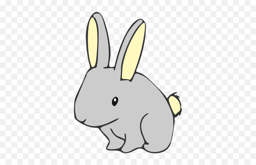 White Bunny Free Svg - Black And White Cute Clipart Bunny Png,White Bunny Png