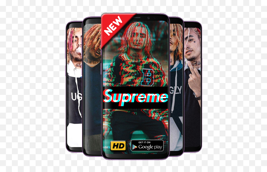 Lil Pump Wallpaper Rapper Hd U2013 Applications Sur Google Play - Supreme Wallpapers For Iphone Png,Lil Pump Png