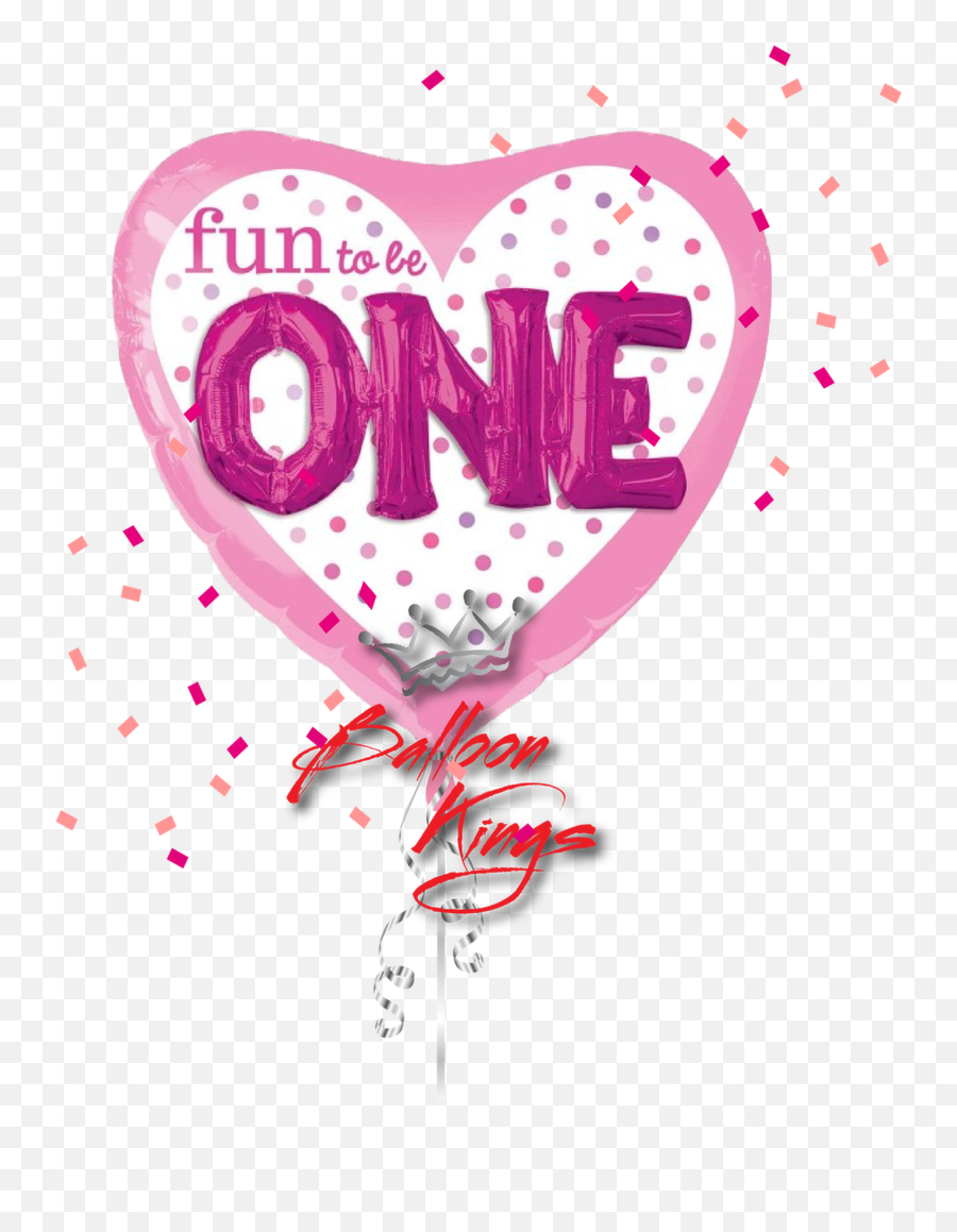 Fun To Be One Pink Heart Png Transparent