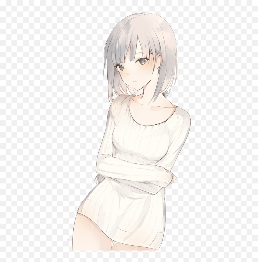 Download Anime Hair Png - Transparent Png Png Images Cute Anime Girl With White Hair,Girl Transparent