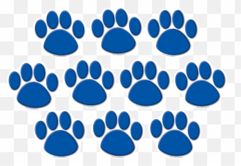 Blue Paw Prints Accents Tcr4275 - Transparent Colored png