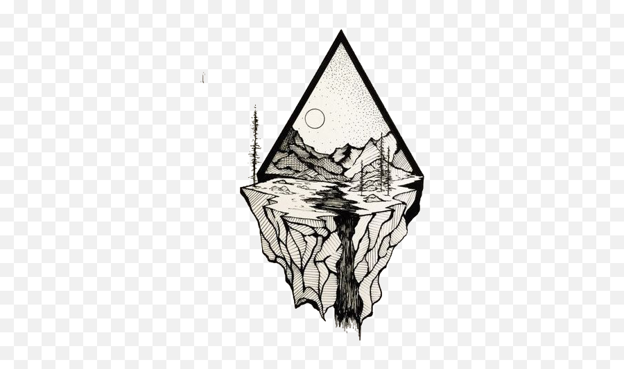 Geometric Art Drawings - Drawing Png Tattoo,Mountain Drawing Png - free  transparent png images 