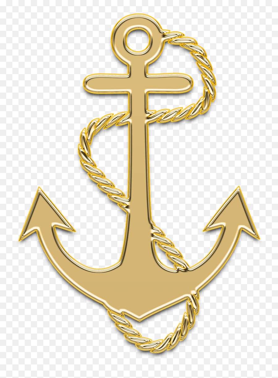 Anchor Marine Sea - Gold Anchor Navy Png,Anchor Transparent Background