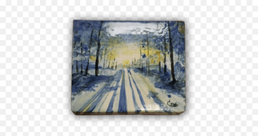 Tw Snowy Forest Canvas - Mat Png,Dirt Road Png