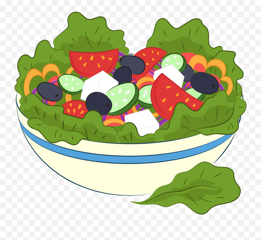 Greek Salad Clipart - Salad Vector Png,Salad Transparent