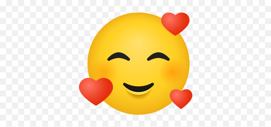 Smiling Face With Hearts Icon - Happy Png,Heart Face Emoji Png