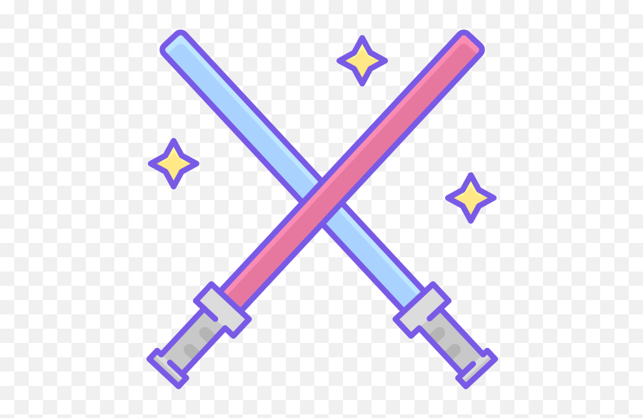 Pink and blue store lightsabers