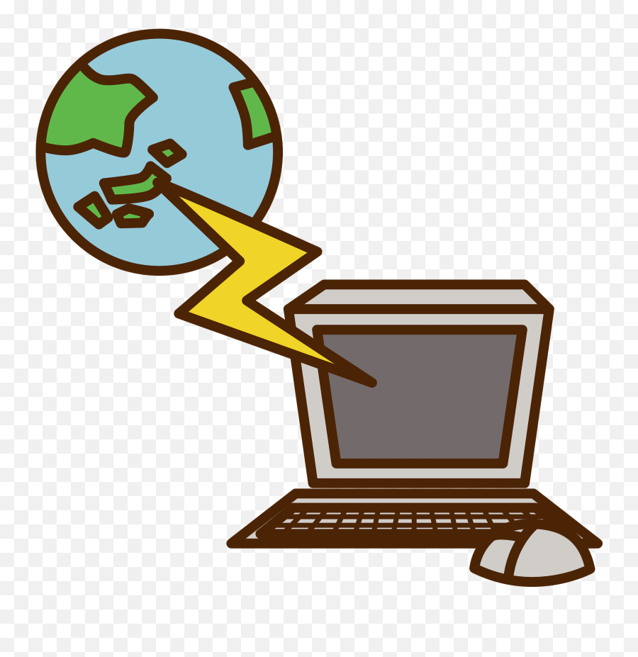 Desktop Computer Is Hooked To The Internet Clipart Free - Wingstop Png,Internet Png
