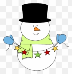 Cute Snowman Clipart Festive - Cute Snowman Clip Art Png,Snowman Clipart Transparent Background