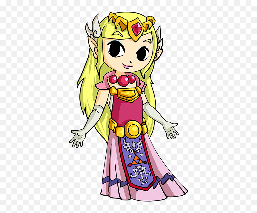 How To Draw Princess Zelda - Really Easy Drawing Tutorial Fictional Character Png,Princess Zelda Transparent