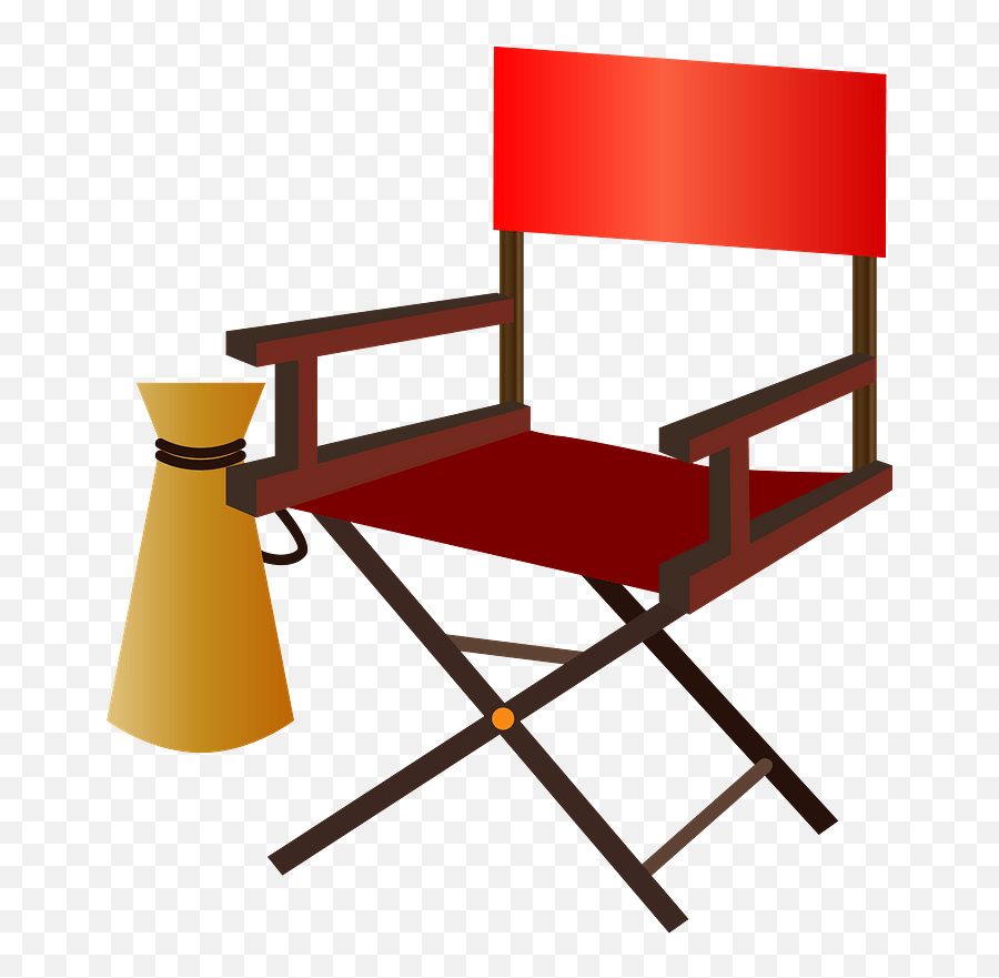 Directors Chair And Megaphone Clipart Free Download - Red Directors Chair Clipart Png,Megaphone Clipart Png