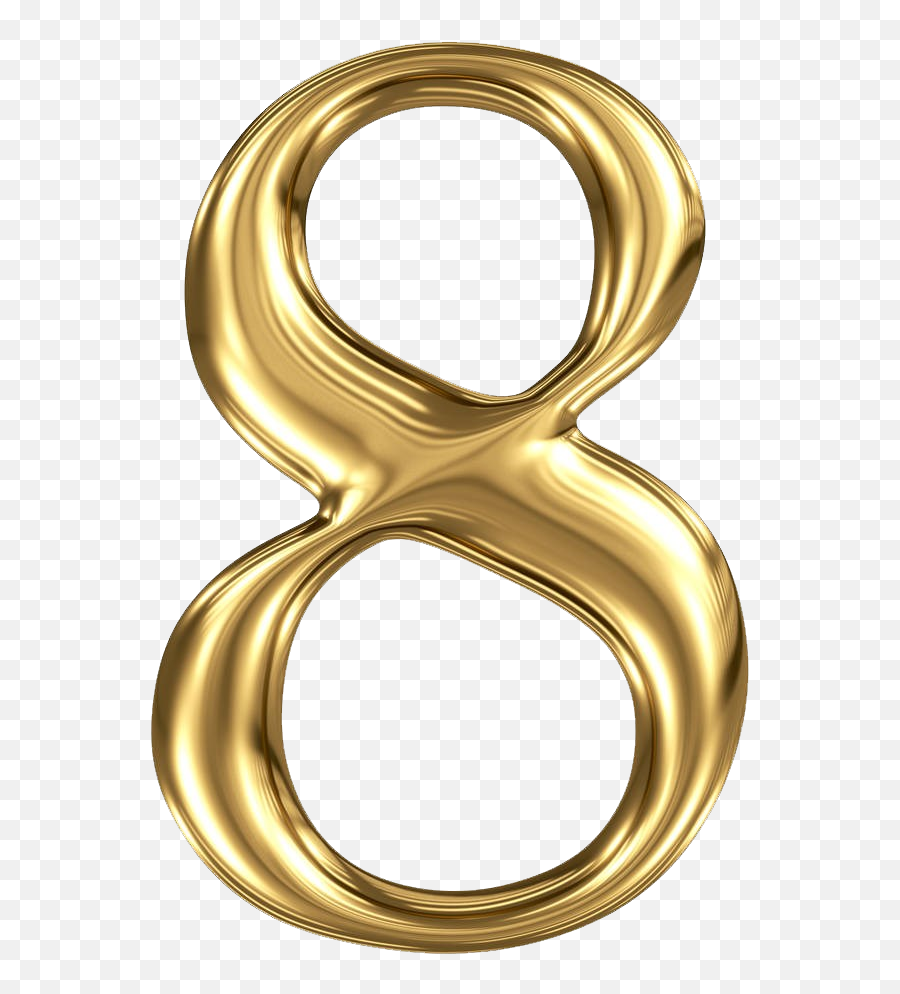8 Number Png Transparent Images - Png Number 8,Gold Numbers Png