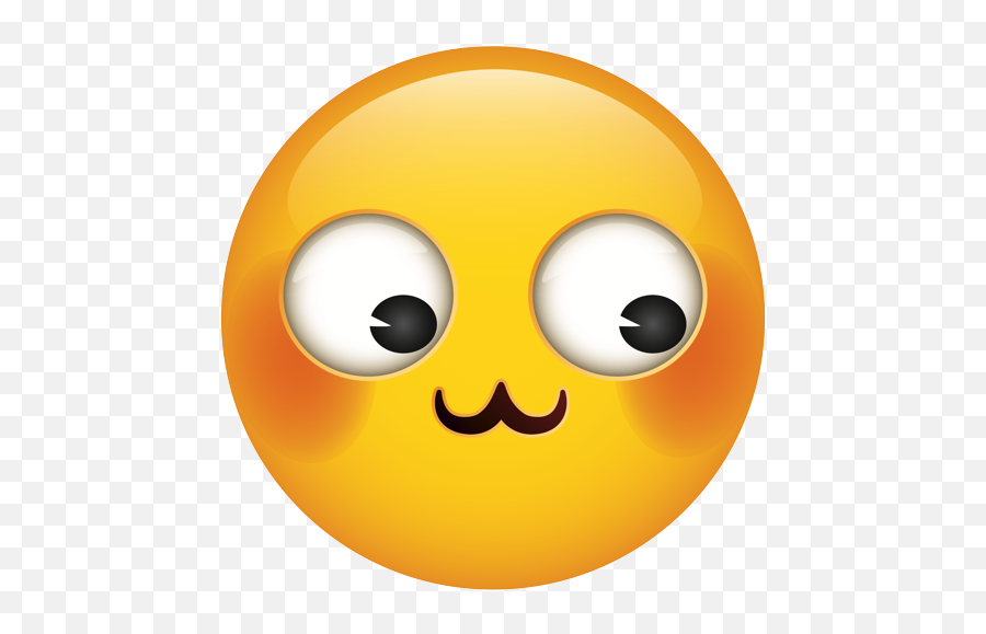 Excited Face With Blushed Cheeks - Smiley Png,Excited Emoji Png