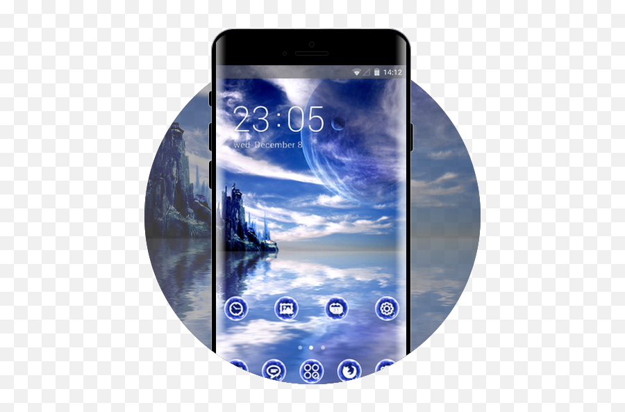 Blue Natural Earth Free Android Theme U2013 U Launcher 3d - Paysage De Reve Imaginaire Png,Cloud Icon In Galaxy S6